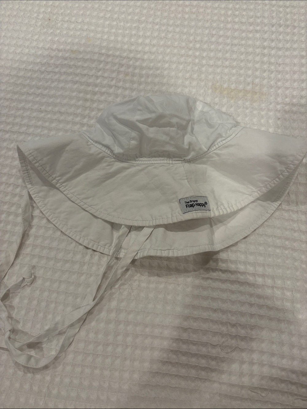 Flap Happy White Sun Hat for Kids